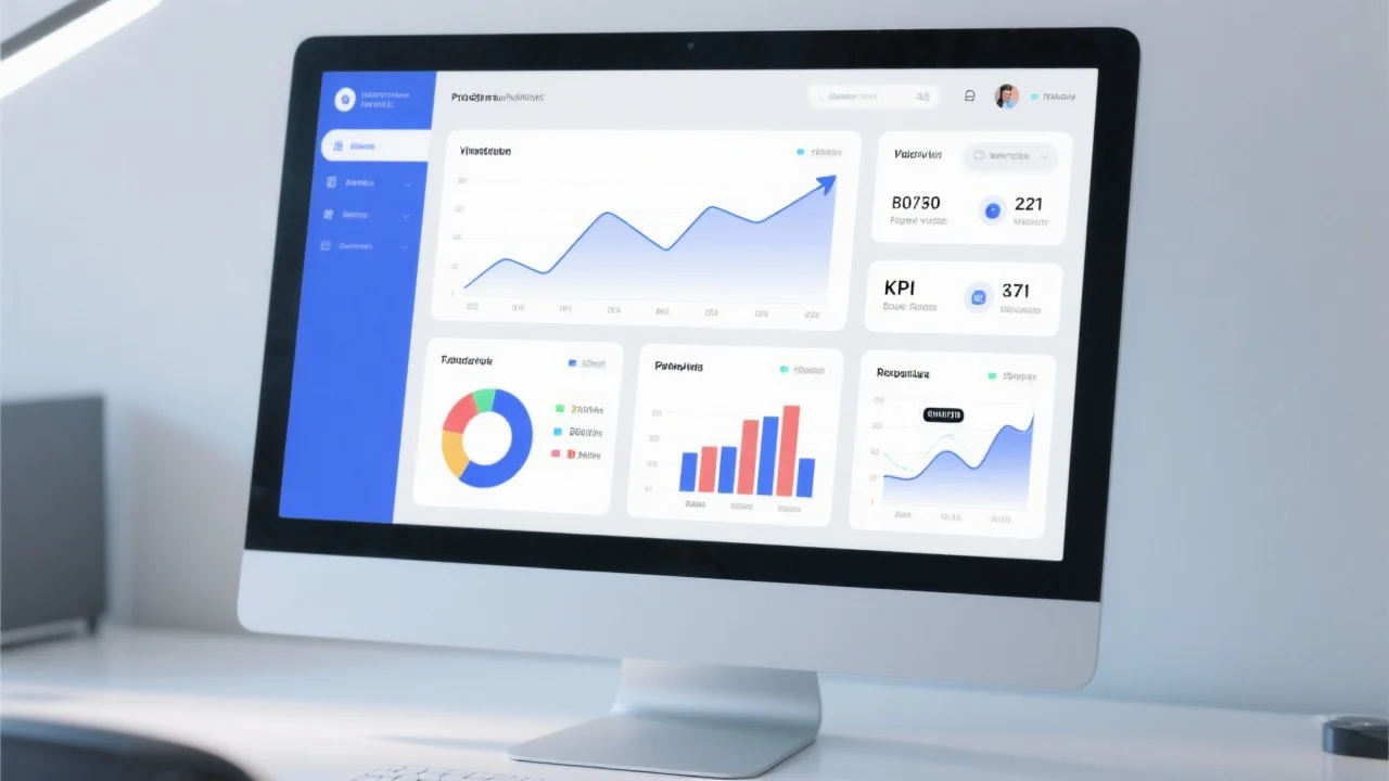 An advanced website analytics dashboard from Blue Lion Tools, included with the Gold package.