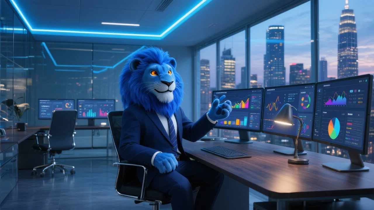 The Blue Lion Tools team managing business tools for a client.